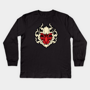 Demon Wolf Kids Long Sleeve T-Shirt